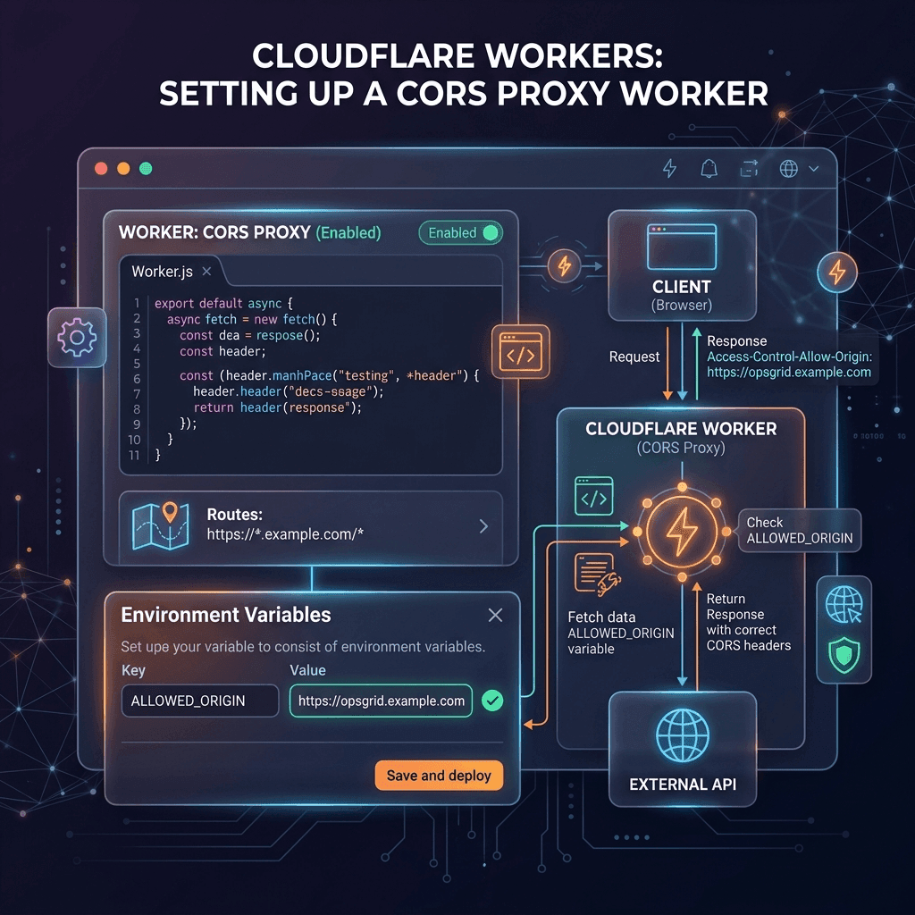 Cloudflare Worker Settings Diagram